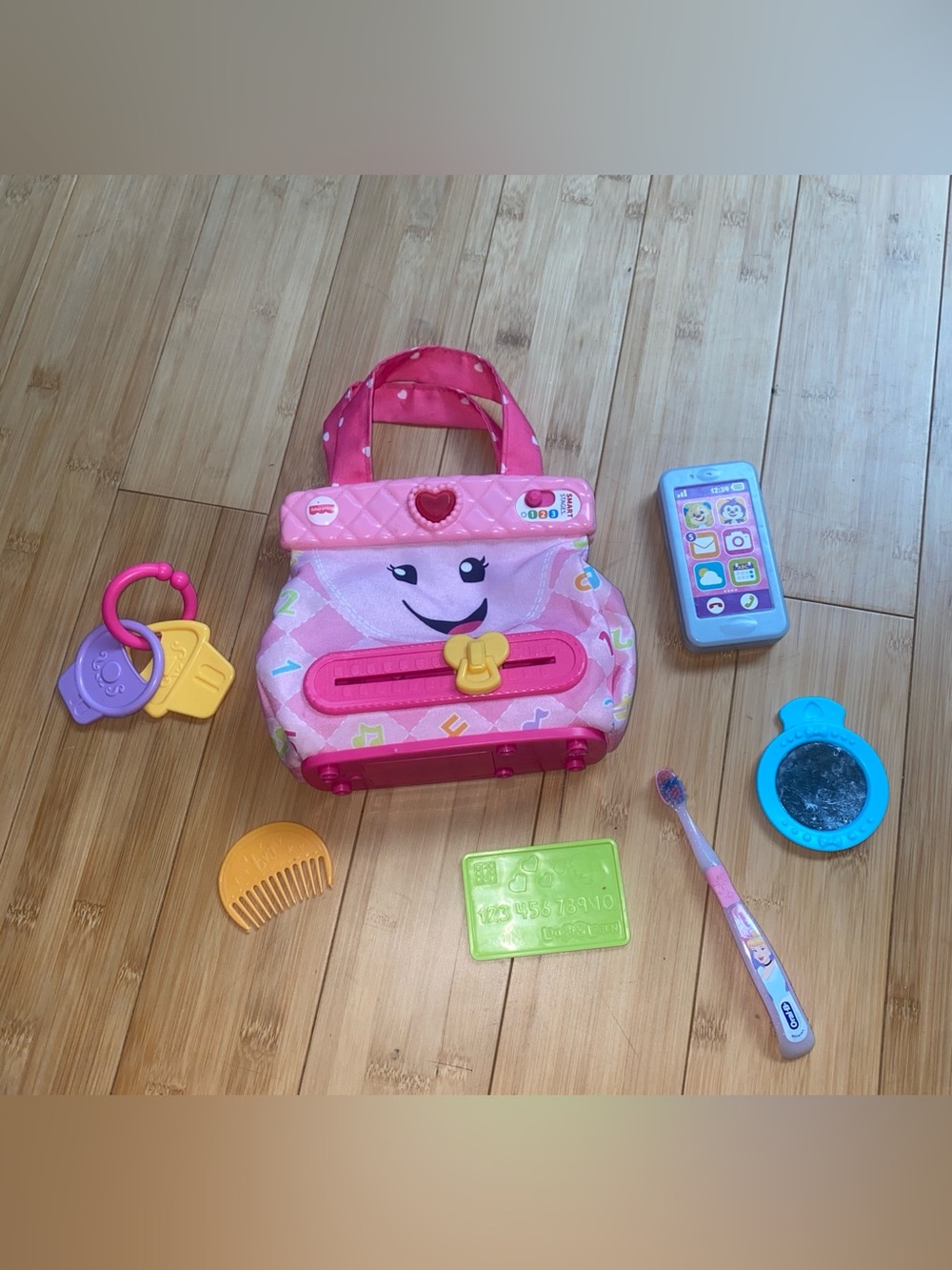 Fisher-Price Pink Smiling Play Purse with Accessories